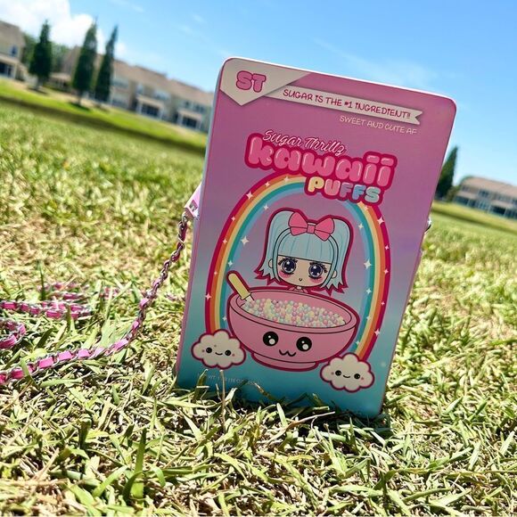 NWT Sugar Thrillz kawaii cartoon cereal box playtime puffs crossbody kitschy - Picture 1 of 11